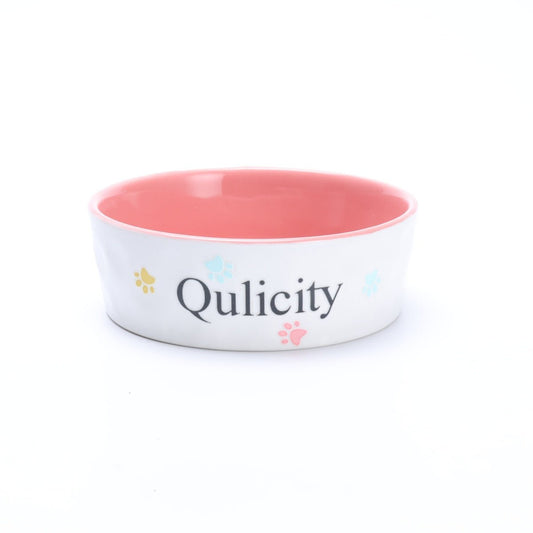 QULICITY Pet Drinking Feeding Pink Bowl for Dog Cat - Soldaypet