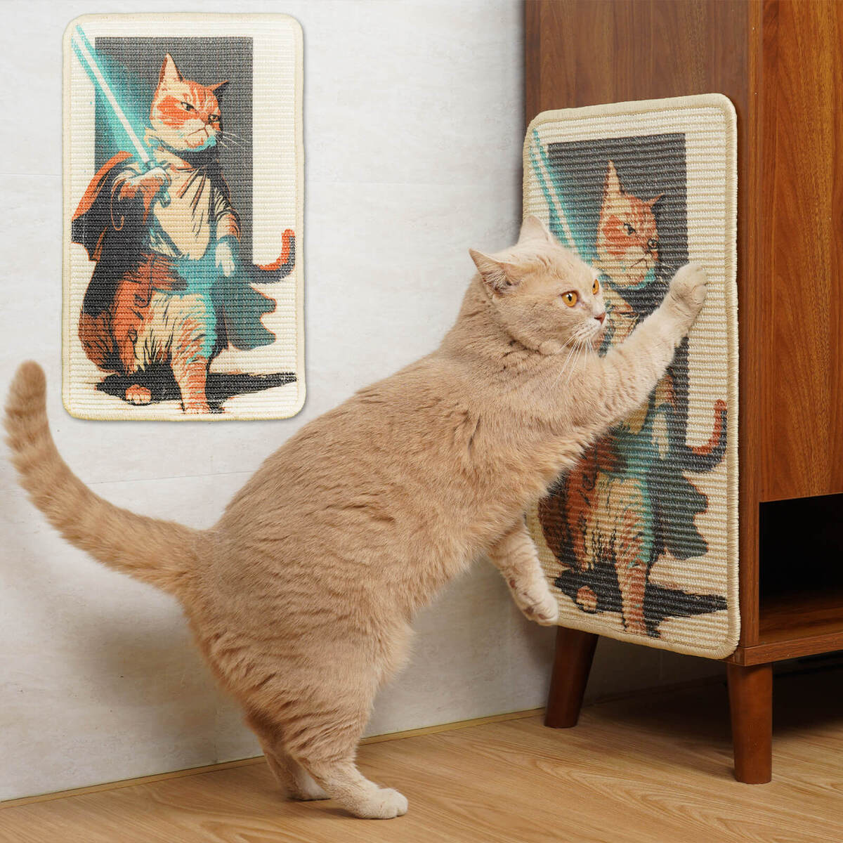 Sisal Cat Scratching Mat For Sofa (Lightsaber Cat) - Soldaypet