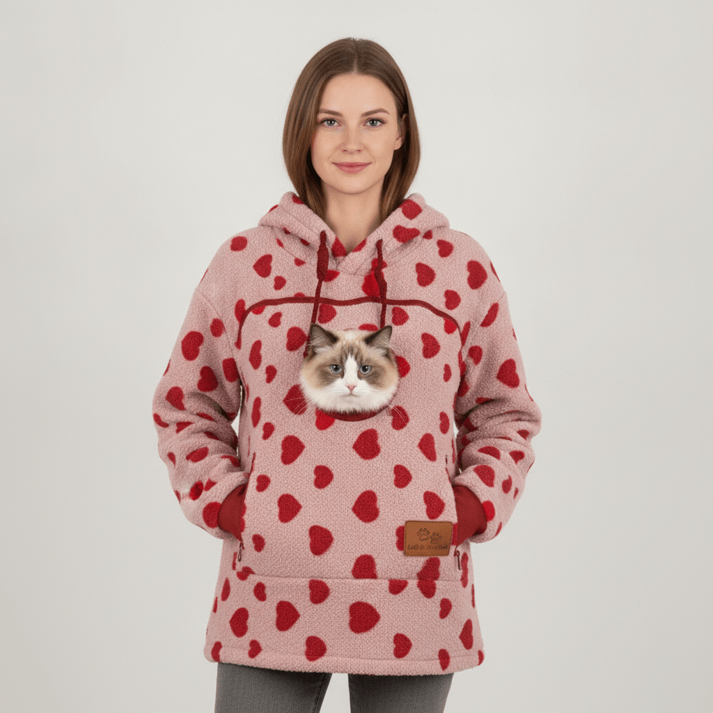 Thanksgiving Cat Pouch Hoodie – Cozy Pet Carrier Hoodie - Soldaypet