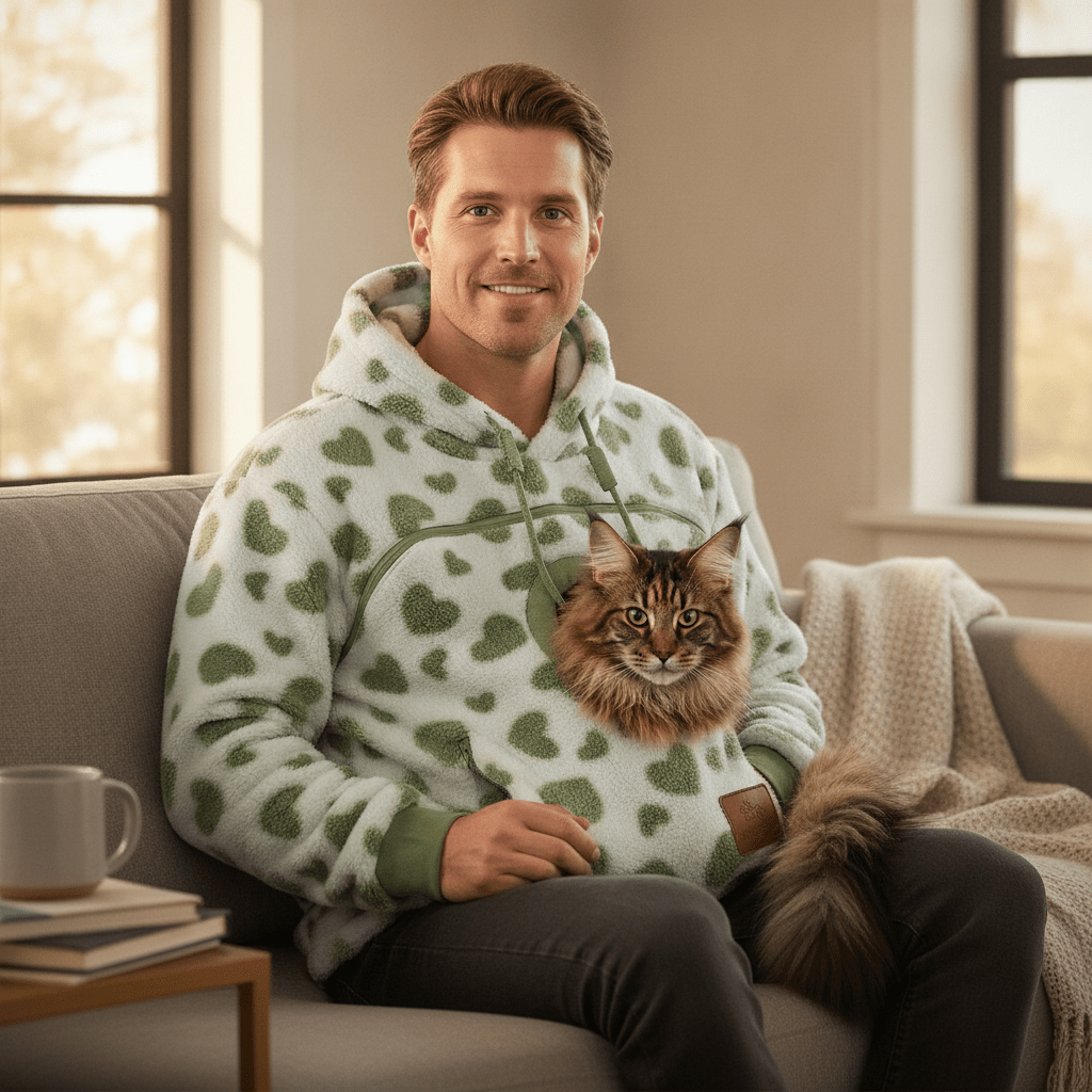 Thanksgiving Cat Pouch Hoodie – Cozy Pet Carrier Hoodie - Soldaypet