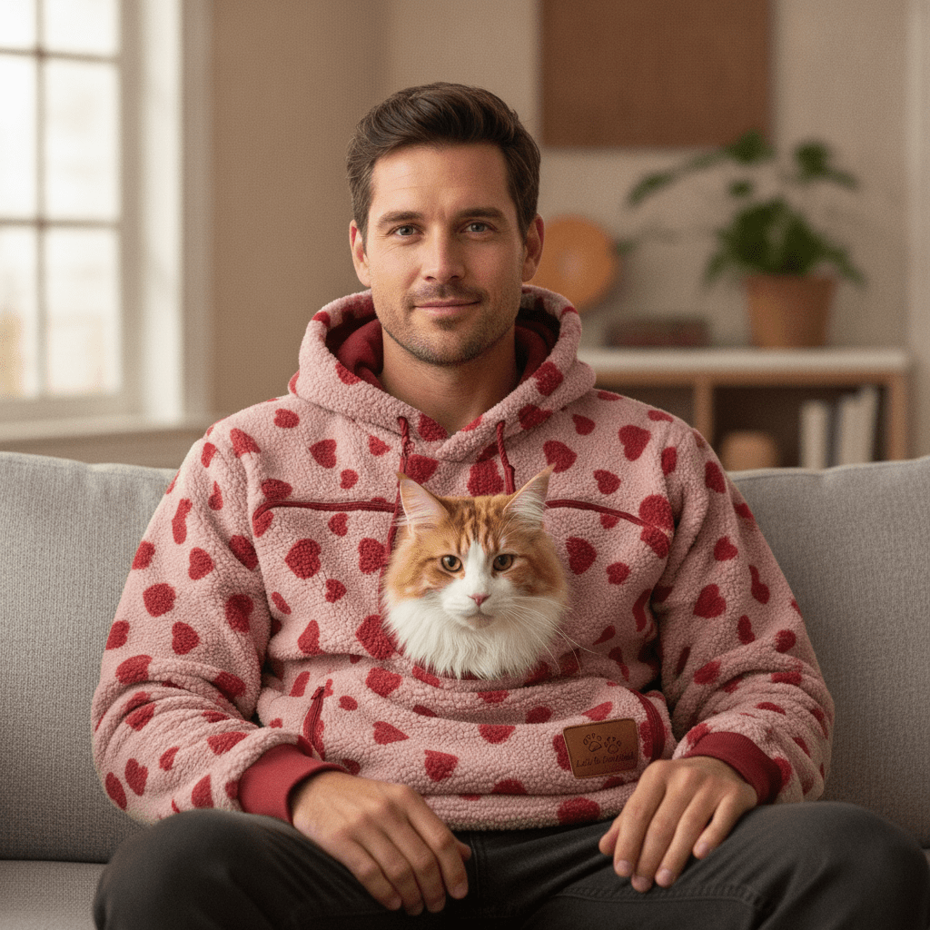 Thanksgiving Cat Pouch Hoodie – Cozy Pet Carrier Hoodie - Soldaypet