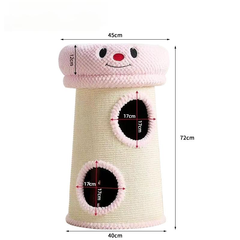 Unique Cat Condo Tower for Large Cats Happy Face - Soldaypet