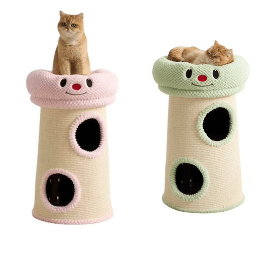 Unique Cat Condo Tower for Large Cats Happy Face - Soldaypet