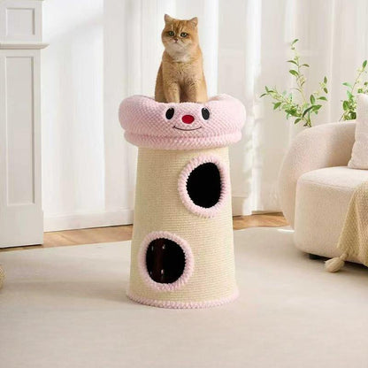 Unique Cat Condo Tower for Large Cats Happy Face - Soldaypet