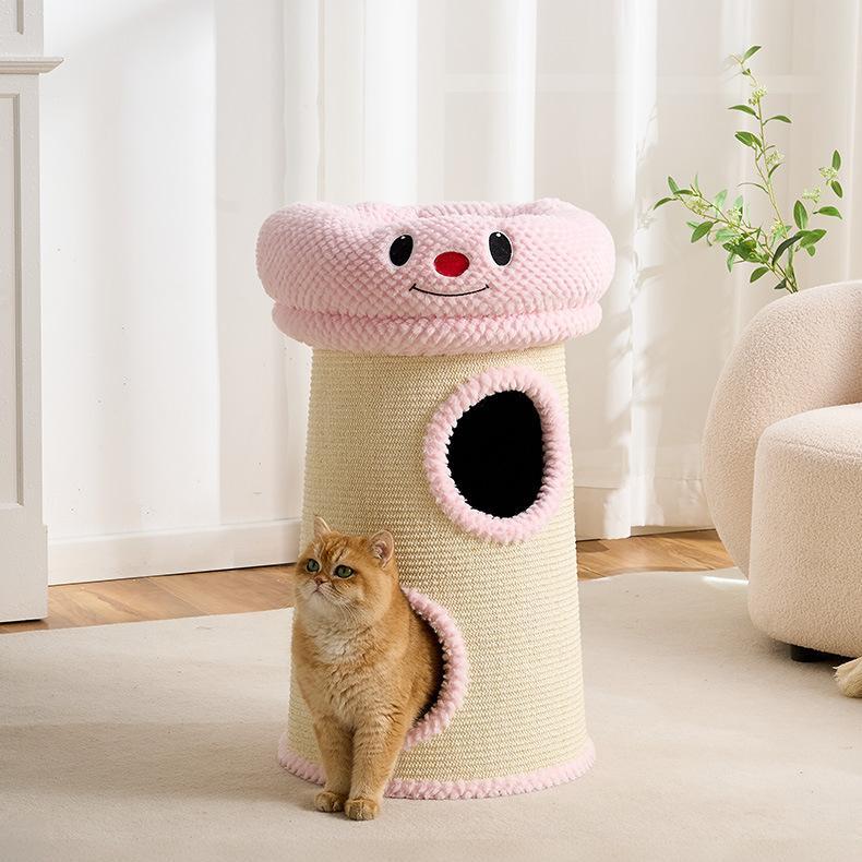 Unique Cat Condo Tower for Large Cats Happy Face - Soldaypet
