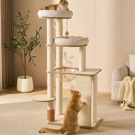 XXL Cat Tree for Large Cats with Felt Cave | L04 - Soldaypet